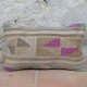 Coussin kilim simple et beige Lumbar E008