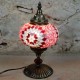 Lampe déco rouge en mosaïque Idia par KaravaneSerail 