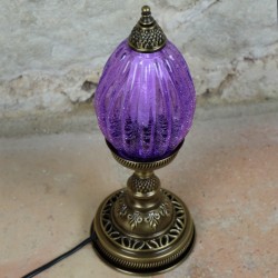 Lampe de chevet bohème chic lilas Okoba par KaravaneSerail