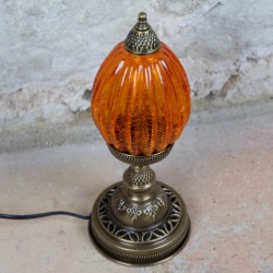 Lampe à poser orange Okoba