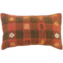 Coussin original en kilim vintage Lumbar C033