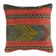 Coussin kilim vintage Kolon B002, décoration orientale