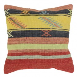 Coussin en laine, kilim d'Anatolie Kolon B066, décoration orientale