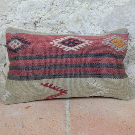 Coussin kilim ethnique Lumbar E025 pour ambiance exotique