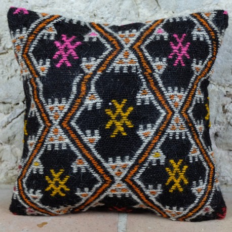 Coussin ancien kilim oriental d'Anatolie Kolon E032