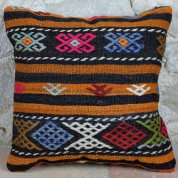 Coussin kilim coloré Kolon D015