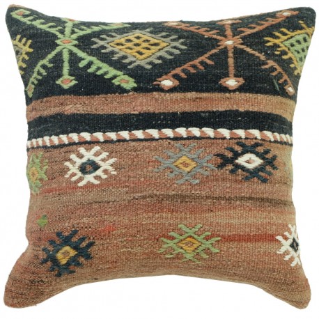 Coussin décoratif en kilim Kolon C065, décoration ethnique chic