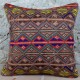 Coussin bohème en kilim vintage Kolon E035