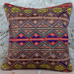 Coussin déco bohème en kilim Kolon E035