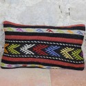 Coussin bohème en kilim Lumbar D033