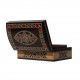 Boîte originale en bois et marqueterie artisanale Isis brune