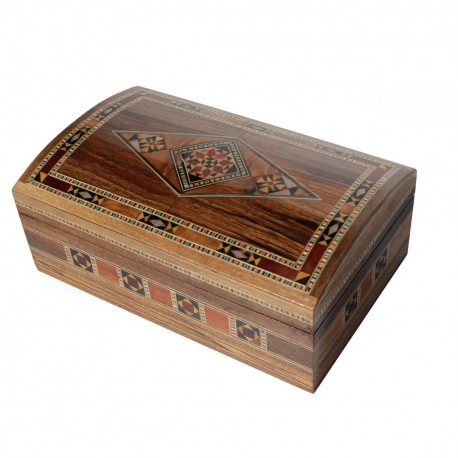 Boîte à bijoux orientale en bois et marqueterie artisanale Anqet
