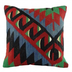 Housse de coussin kilim ethnique vintage Avshar A007