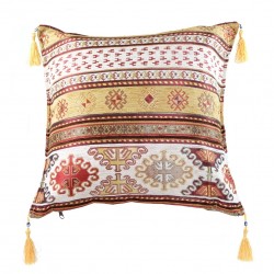 Coussin oriental Kapadokia ivoire et jaune