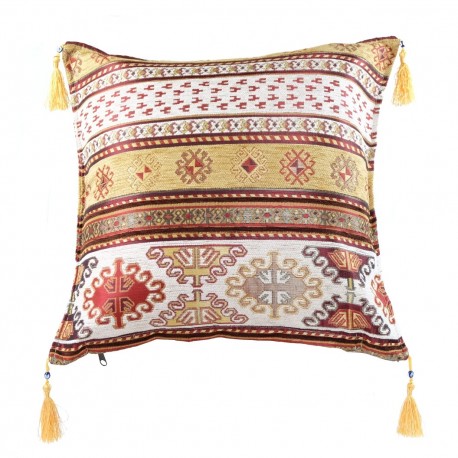 Coussin Oriental Turc Kapadokia jaune et ivoire