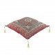 Coussin oriental de salon, style ethnique rouge bordeaux Lycia