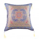 Coussin exotique Lycia bleu