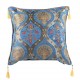 Coussin chambre oriental bleu Cilicia, déco fleurie