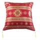 Coussin marocain rouge Bythinia avec motifs kilim