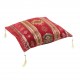 Coussin marocain rouge Bythinia avec motifs kilim