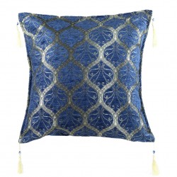 Housse de coussin bleue Mysia