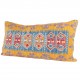 Coussin coloré décoratif jaune et bleu Comana