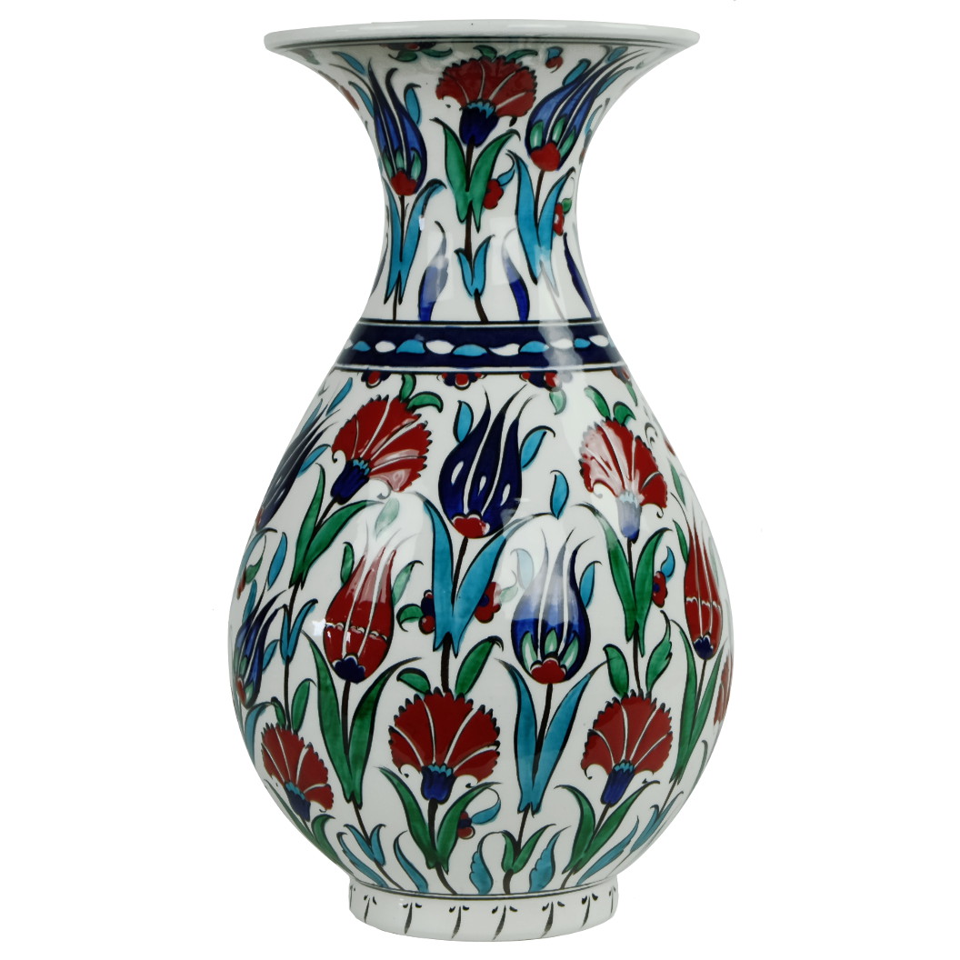 Artisanat oriental turc - Vase Ceylan en céramique ottomane par KaravaneSerail