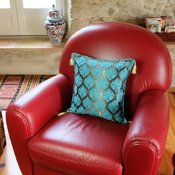 Coussin turquoise Mysia - Décoration orientale moderne par KaravaneSerail