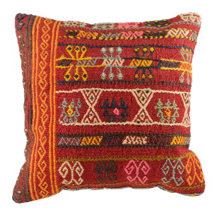 Coussin kilim rouge par KaravaneSerail