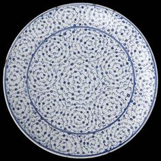 Plat en céramique d'Iznik style Tugrakes spiralé